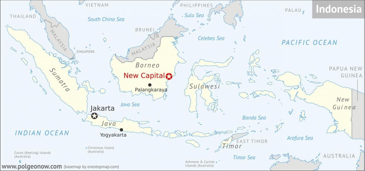 خريطة العاصمة الإندونيسية