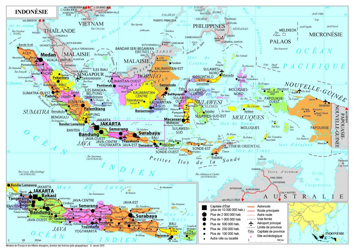 خريطة كبيرة لإندونيسيا