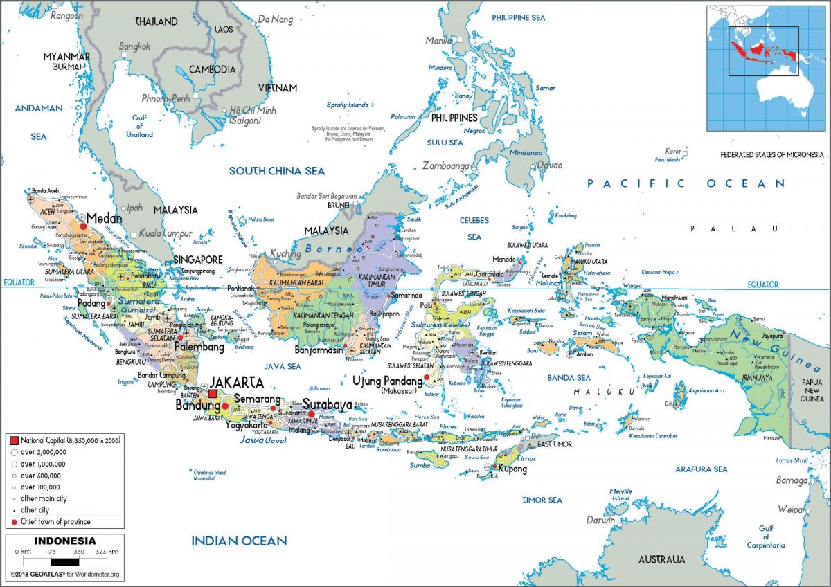 إندونيسيا الخريطة الإدارية