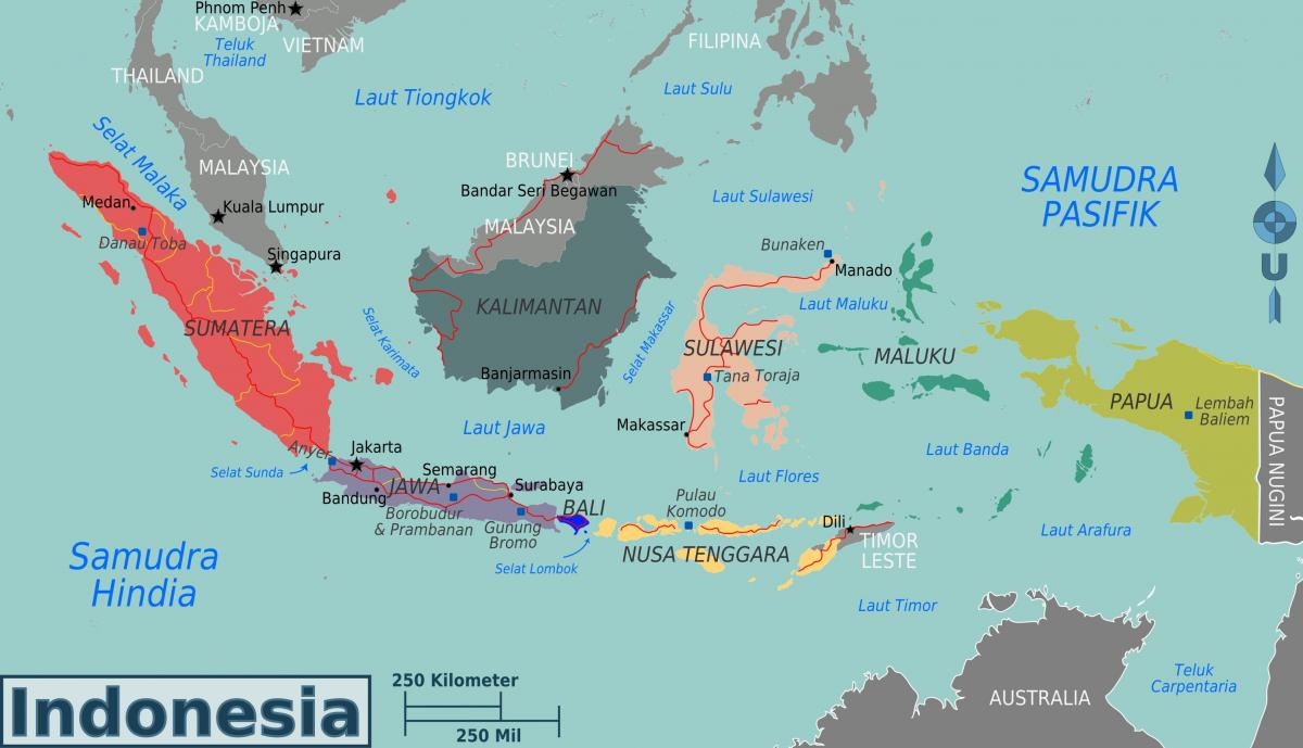 خريطة مناطق اندونيسيا