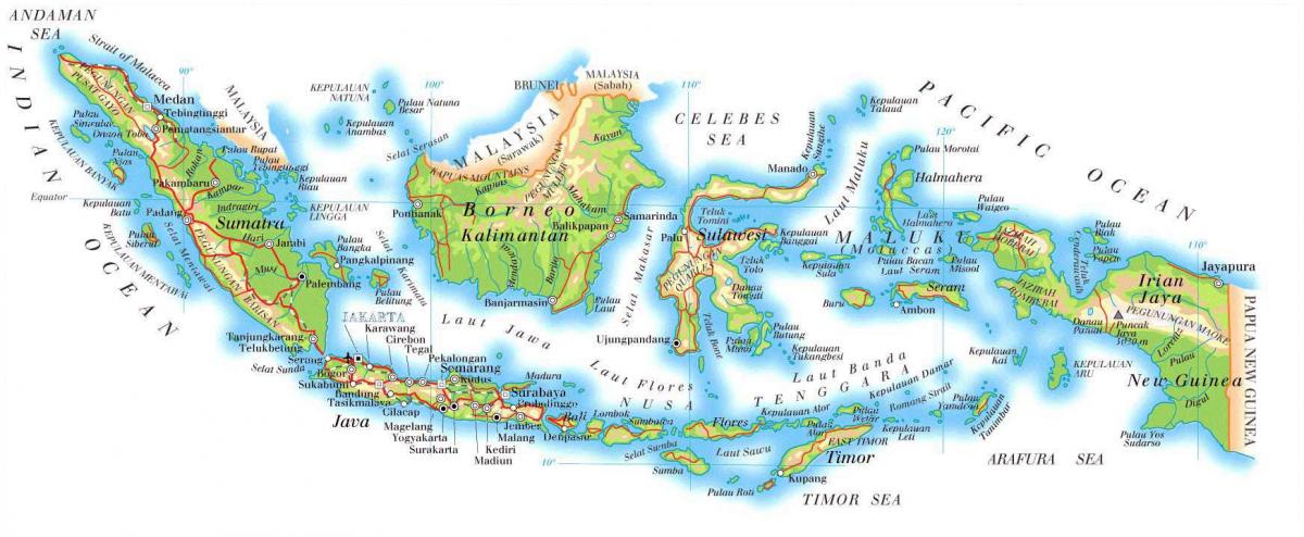 الأنهار في إندونيسيا خريطة