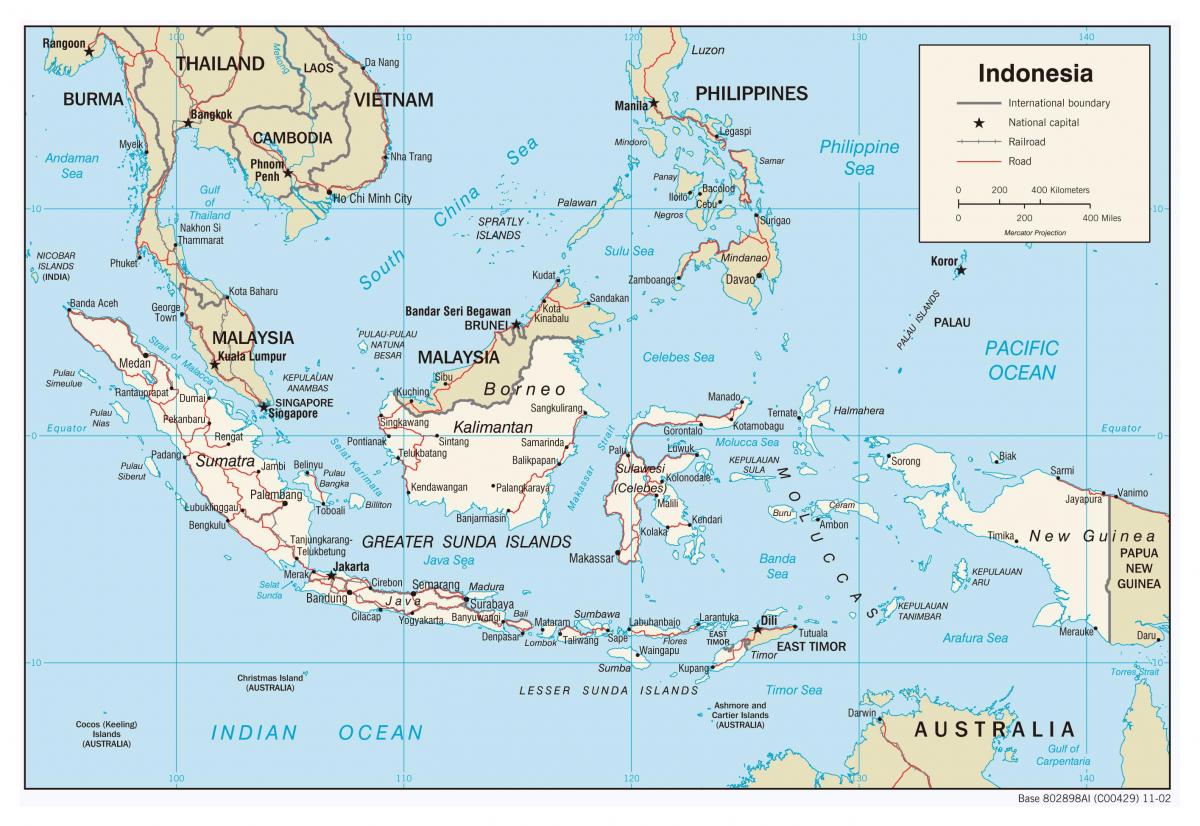 خريطة القيادة في إندونيسيا
