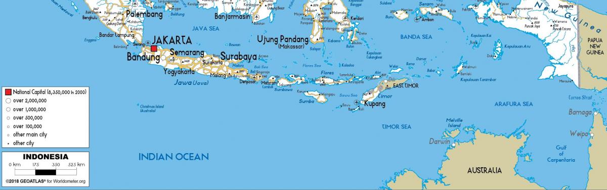 خريطة جنوب إندونيسيا